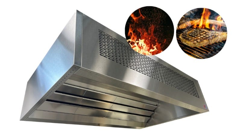 Hotte cuisson feu de bois