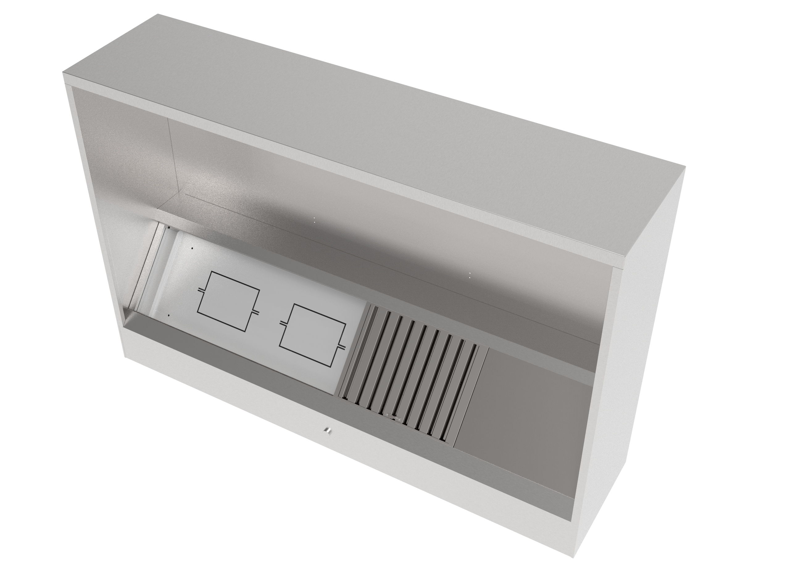 Collecteur interne d’équilibrage pour l’extraction, hotte hauteur 400 mm