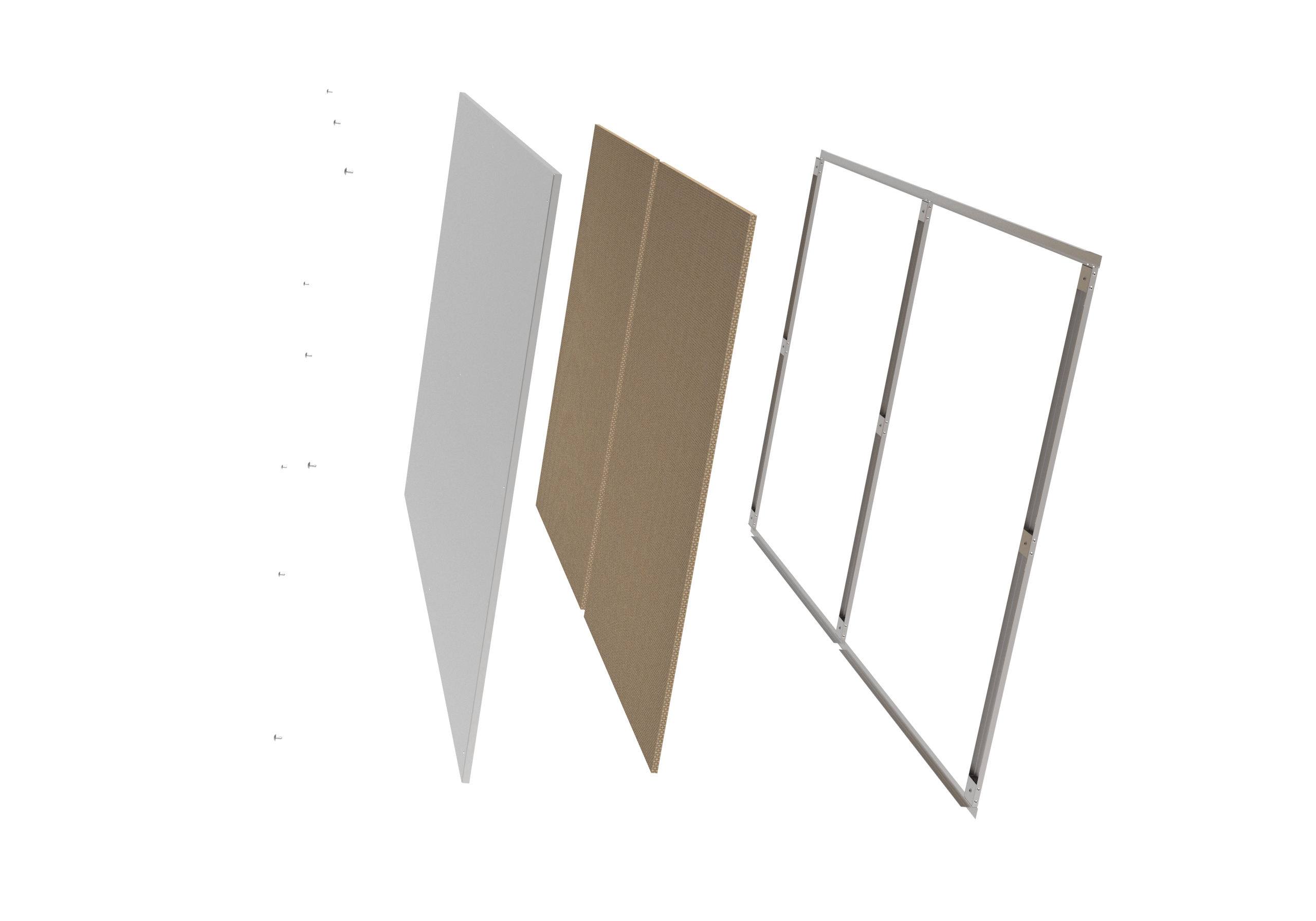 Crédence inox isolée